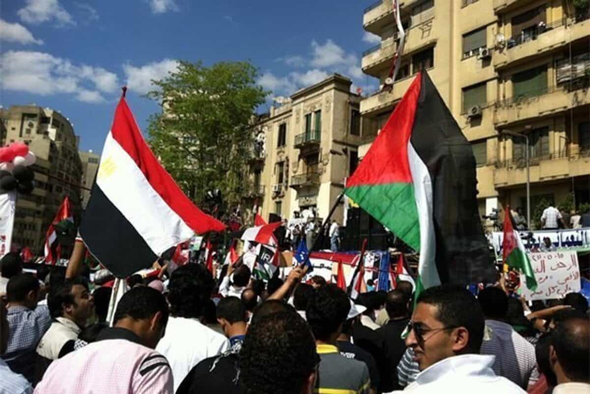 تظاهرات در قاهره در حمایت از فلسطین