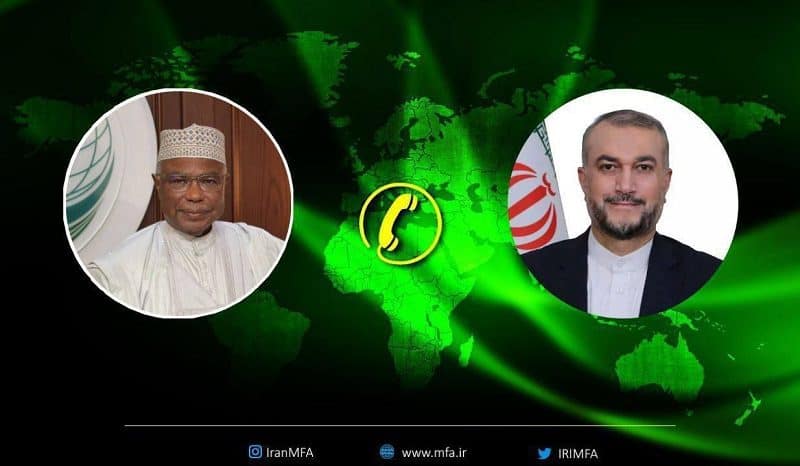 گفت‌وگوی امیرعبداللهیان با دبیرکل سازمان همکاری اسلامی