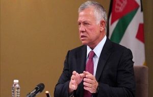 پادشاه اردن: جنگ علیه مردم غزه فورا متوقف شود