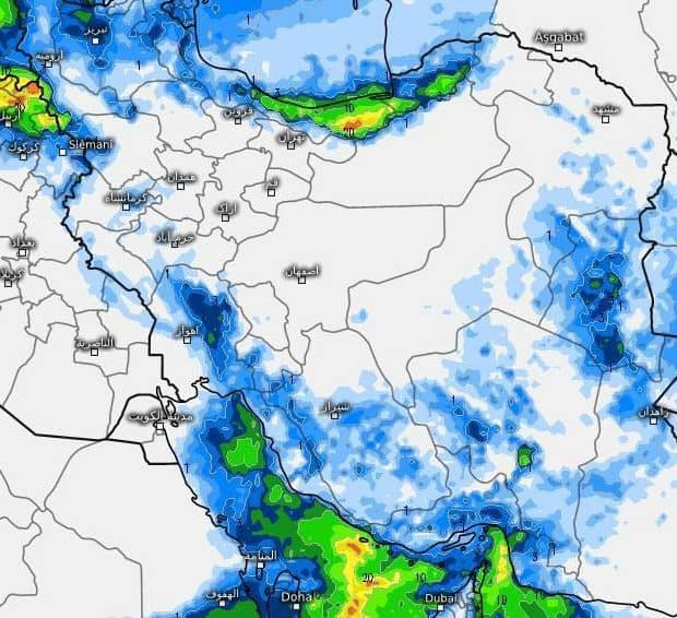 بارش باران طی فردا در نوار شمالی، شرقی، غربی و جنوبی