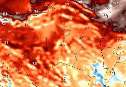 دوشنبه اوج گرمای هوا در بخش گسترده ای از کشور