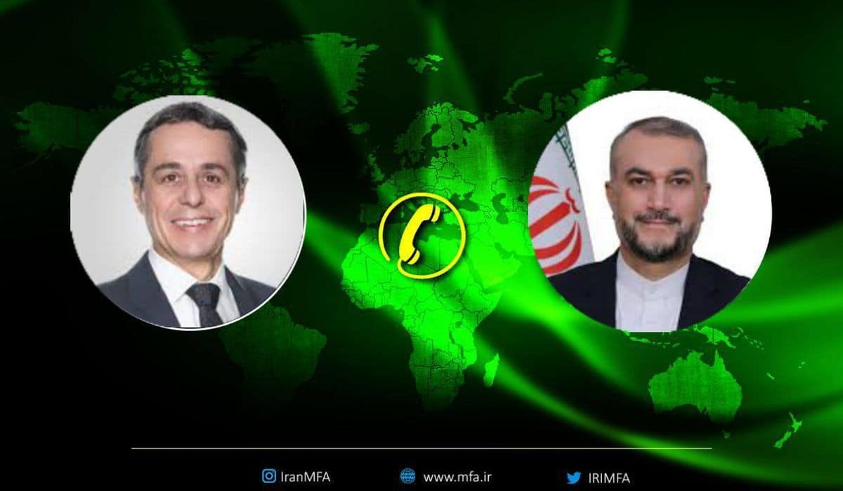 رایزنی تلفنی وزرای خارجه ایران و سوئیس درباره تحولات فلسطین