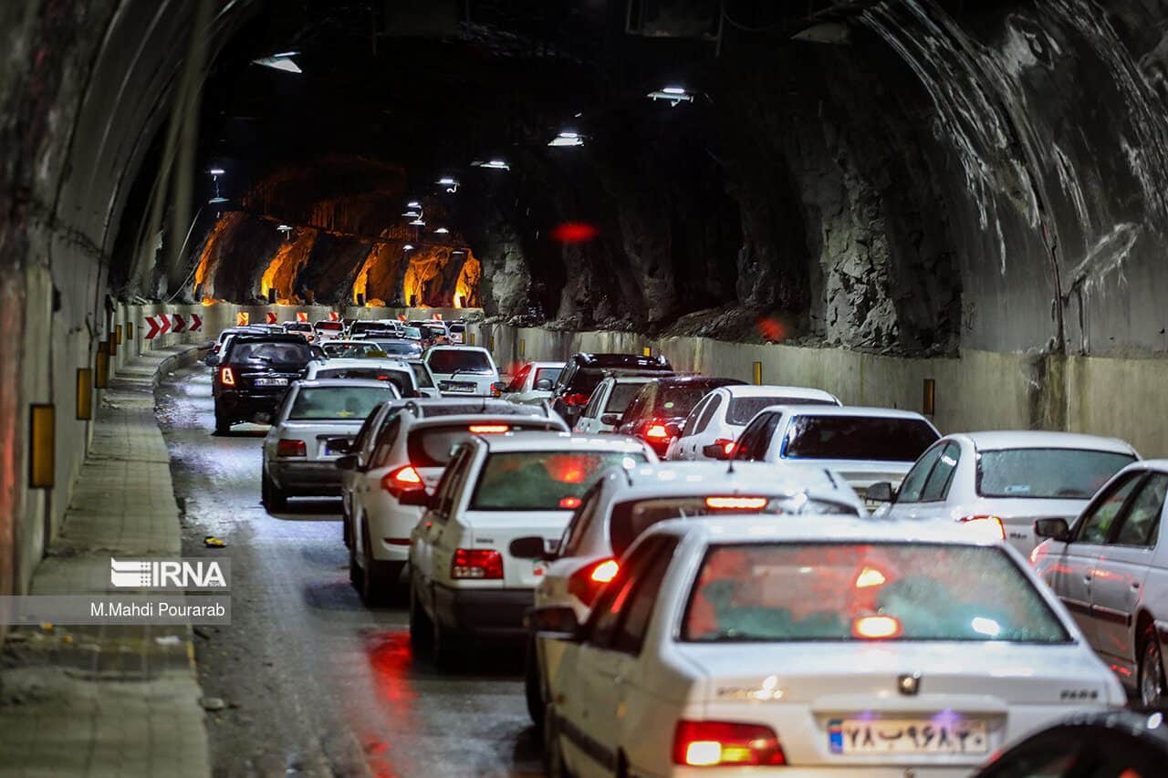 ترافیک سنگین در جاده کرج – چالوس