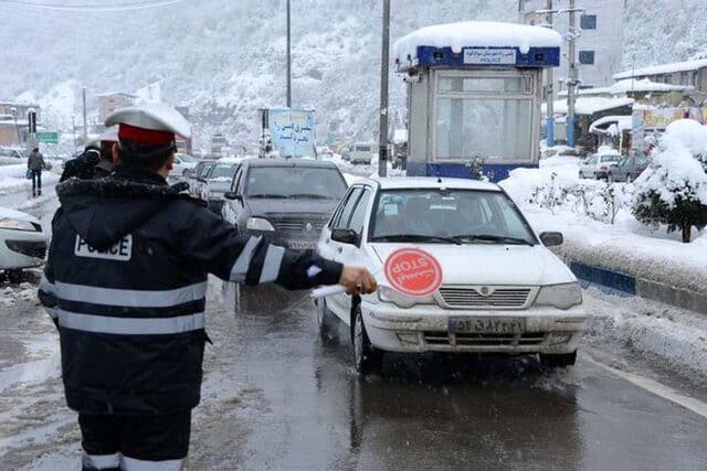 ورود به جاده چالوس بدون زنجیرچرخ ممنوع است