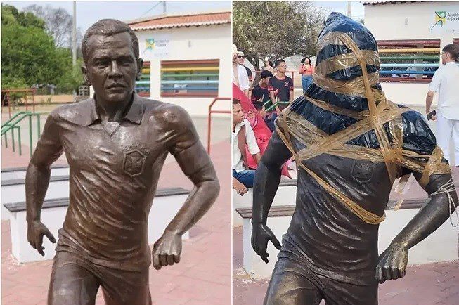 بارسلونا مجسمه «آلوز» را برداشت