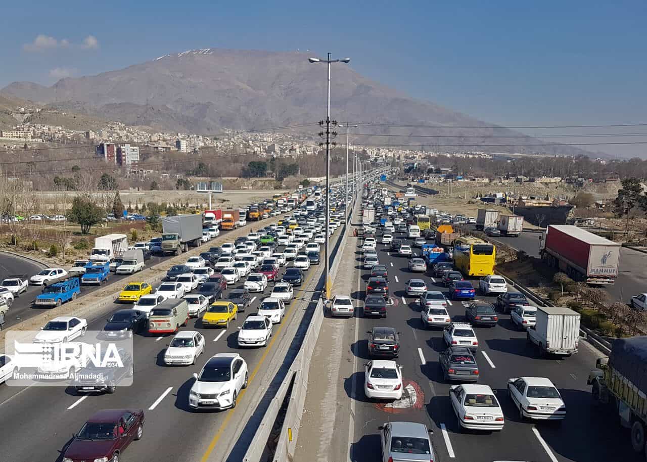 ترافیک سنگین در آزاد راه‌های تهران-شمال و قزوین-رشت