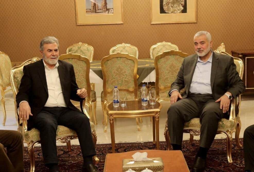 انتشار خبر نشست مشترک اسماعیل هنیه و زیاد النخاله در تهران