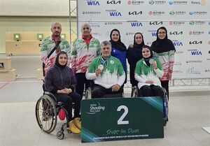 تیم تپانچه بادی ایران نایب قهرمان شد