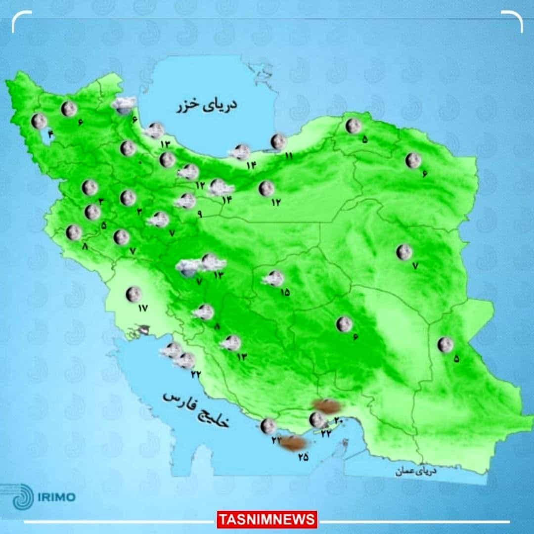 بارش باران و وزش باد شدید در ۸ استان