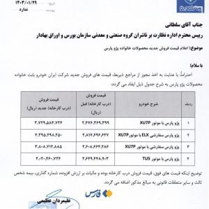 گران کردن رسمی محصولات