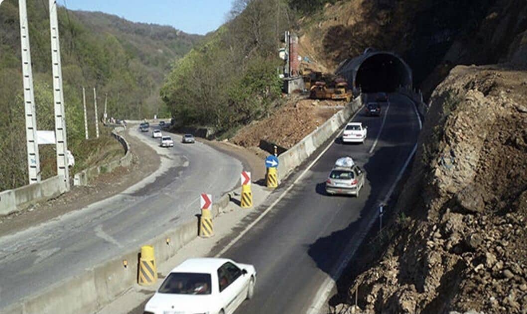 ترافیک سنگین در جاده چالوس