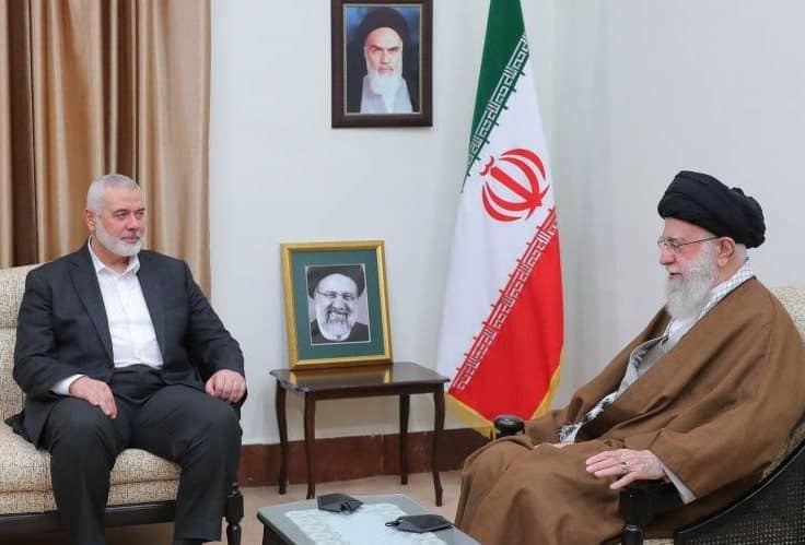 دیدار اسماعیل هنیه رئیس دفتر سیاسی حماس با رهبر انقلاب