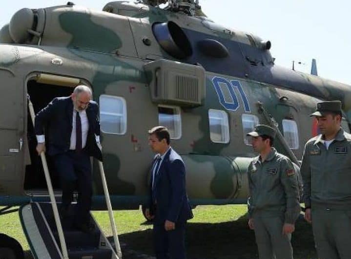 بالگرد حامل پاشینیان مجبور به فرود اضطراری شد