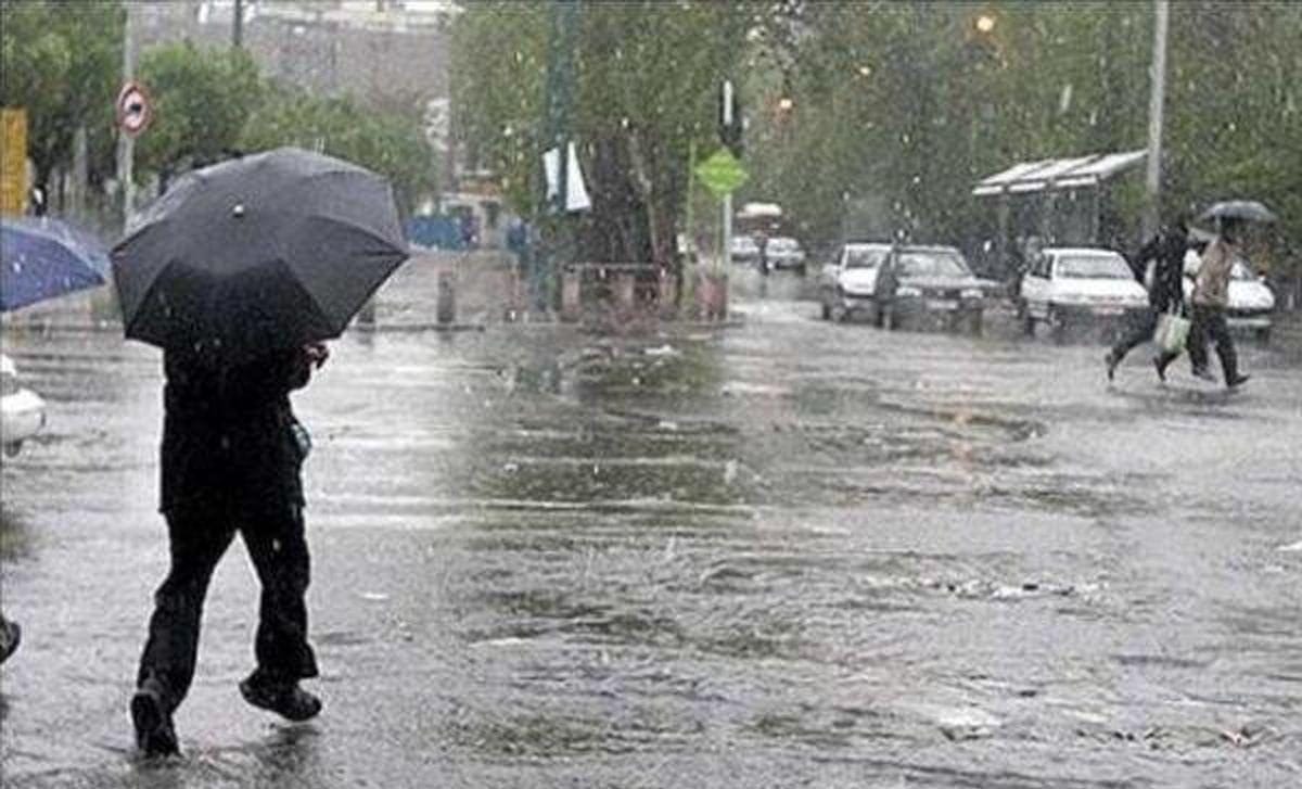 بارش باران در تهران