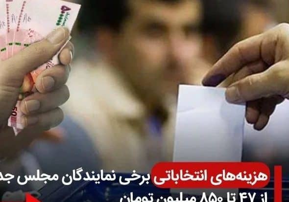 اعلام هزینه‌ های انتخاباتی برخی از نماینده‌ ها/ از ۴۷ تا ۸۵۰ میلیون تومان