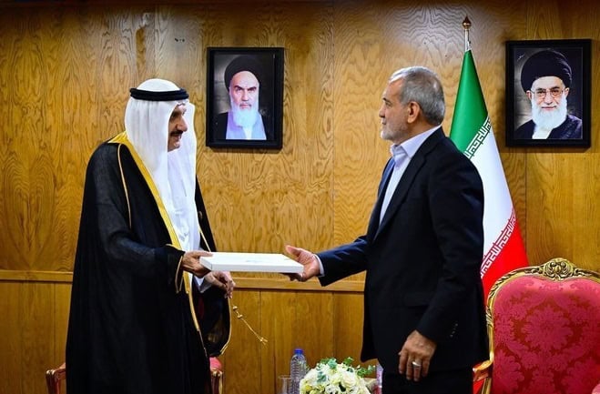 ارسال پیام پادشاه سعودی به پزشکیان درباره روابط دوجانبه عربستان و ایران