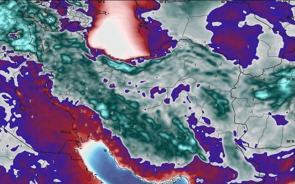 یخبندان گسترده طی امشب