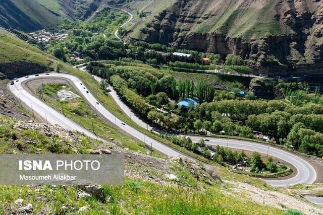 محدودیت ترافیکی جاده چالوس در روز ۱۳ فروردین