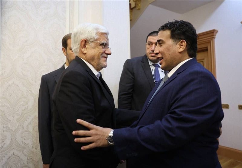 عارف: مخالف دخالت خارجی در لیبی هستیم/ المنفی: از ایران حمایت می‌کنیم