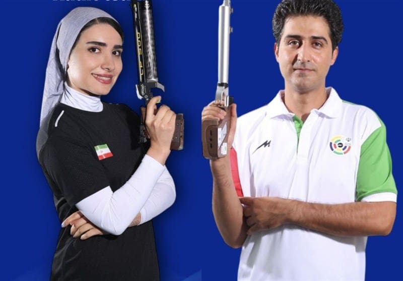 مدال برنز تیم تپانچه میکس ایران در قهرمانی تیراندازی آسیا