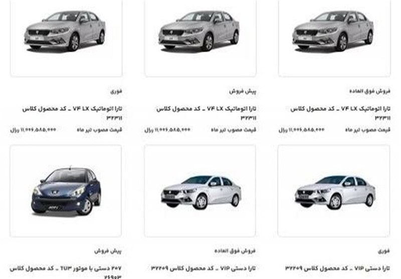 آغاز هشتمین دوره فروش فوری، فوق‌العاده و پیش‌فروش ایران خودرو+جدول قیمت