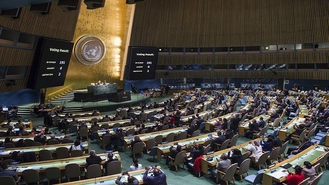 تصویب پیش‌نویس قطعنامه‌ مجمع عمومی سازمان ملل درباره تشکیل کشور فلسطین