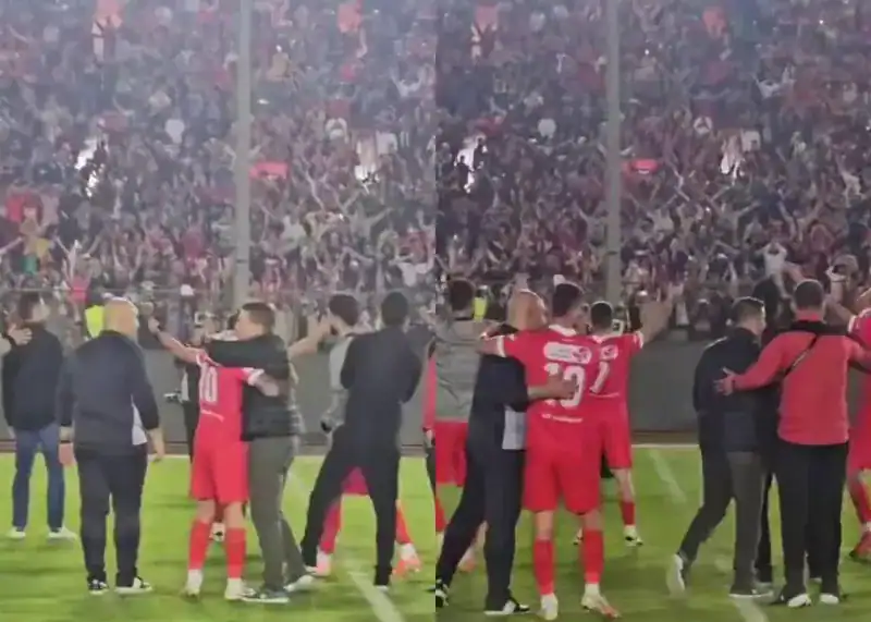 فحاشی دسته‌جمعی پرسپولیسی‌ها به رقیب‌ سنتی! + فیلم