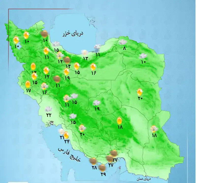 وضعیت آب و هوا امروز چهارشنبه 10 دی 1404 + وضعیت استان‌ها