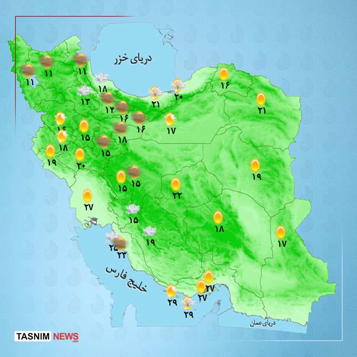 بارش برف و باران در شمال و شمال غرب کشور