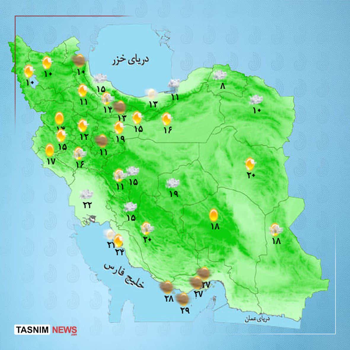 شروع بارش‌ها در مناطق غربی و شمال غربی کشور