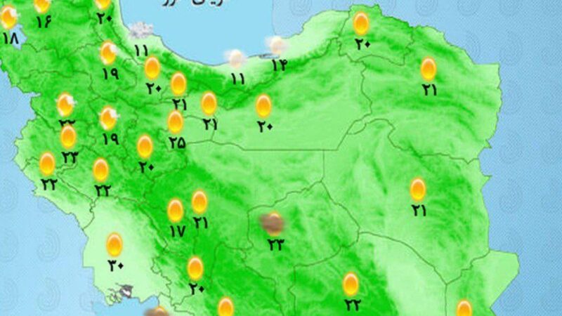 بارش باران و رعدوبرق از استان‌های غربی تا کرج و تهران