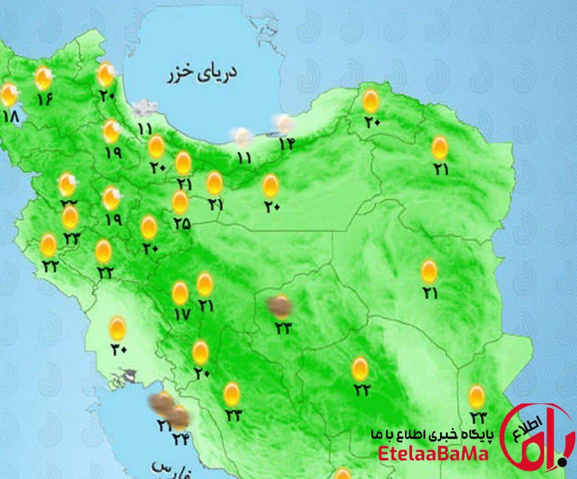 بارش باران و رعدوبرق از استان‌های غربی تا کرج و تهران