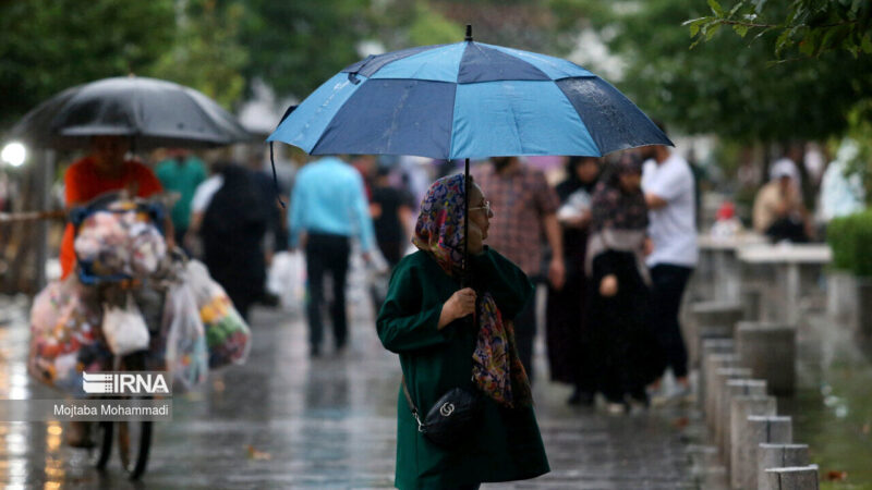 رگبار باران و وزش باد شدید در ۹ استان نوار شمالی کشور