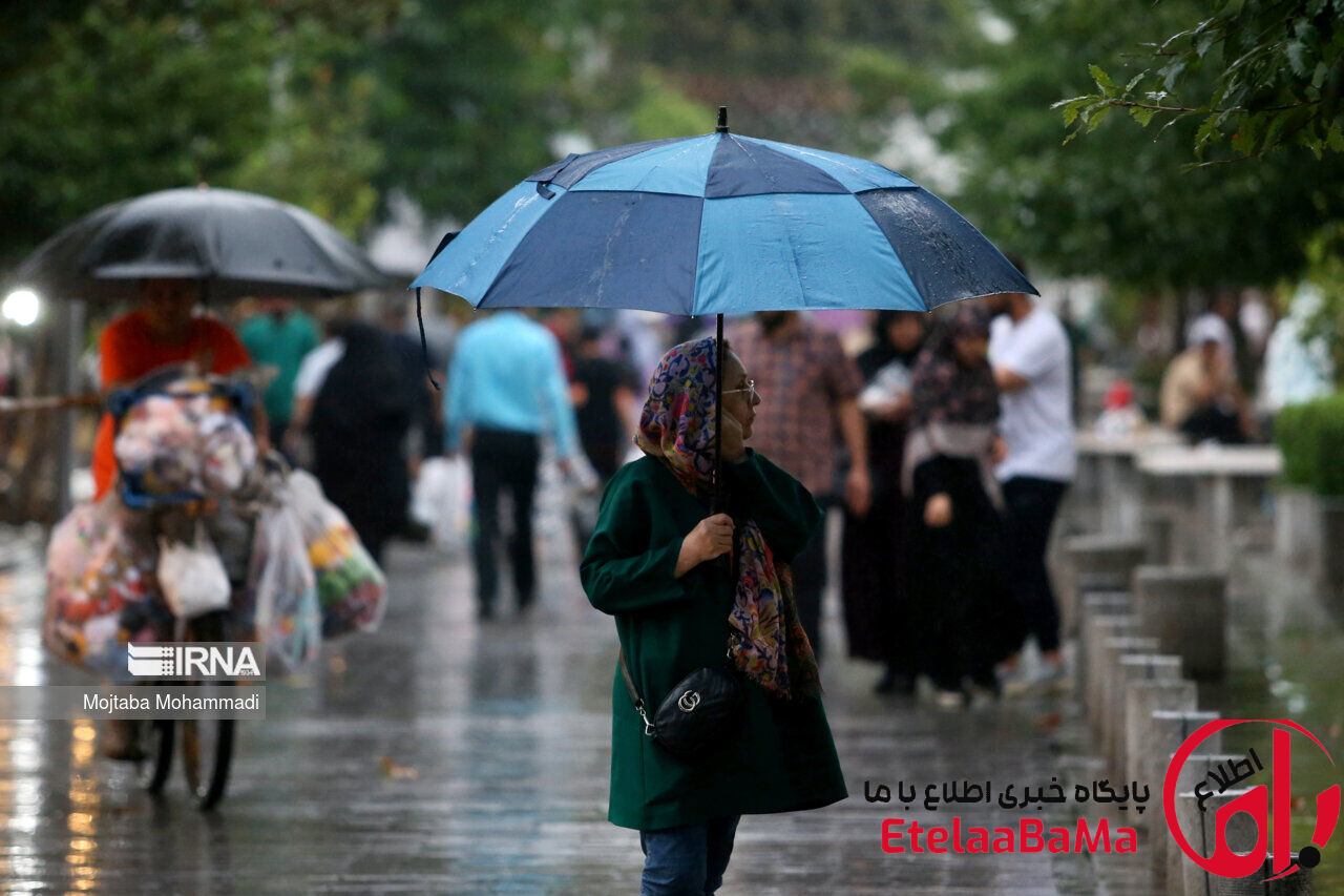 رگبار باران و رعد و برق در مناطق شمالی کشور و ارتفاعات البرز