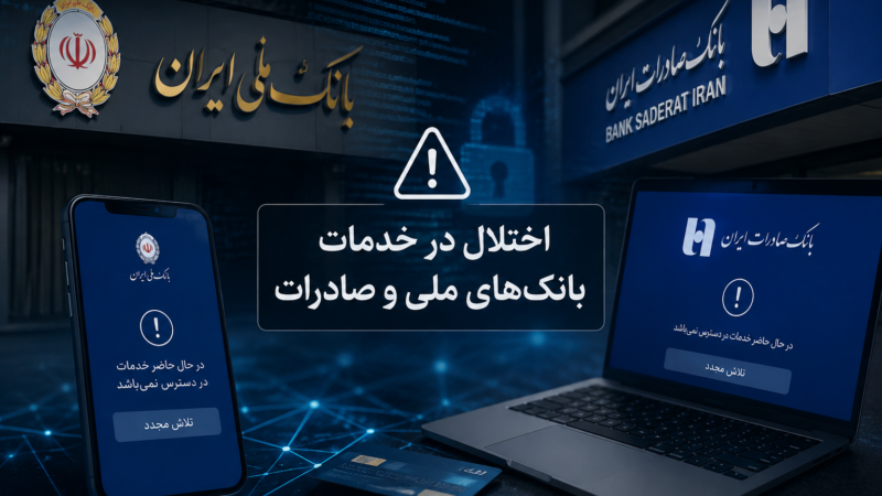 چرا برخی خدمات بانک‌های ملی و صادرات همچنان با اختلال مواجه است؟