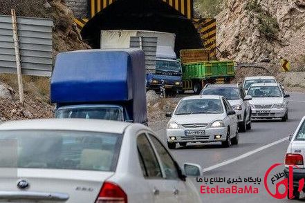 ترافیک سنگین در جاده هراز و محورهای منتهی به تهران