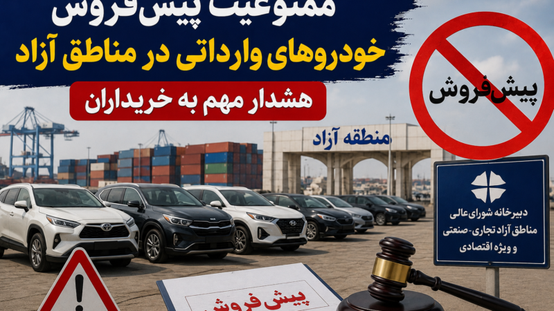 ممنوعیت پیش‌فروش خودروهای وارداتی در مناطق آزاد | هشدار مهم به خریداران