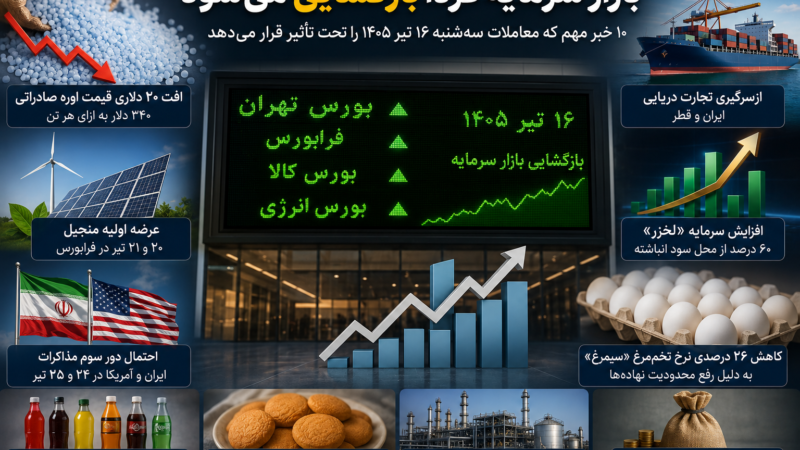 بازار سرمایه فردا بازگشایی می‌شود؛ از افت ۲۰ دلاری اوره تا عرضه اولیه منجیل