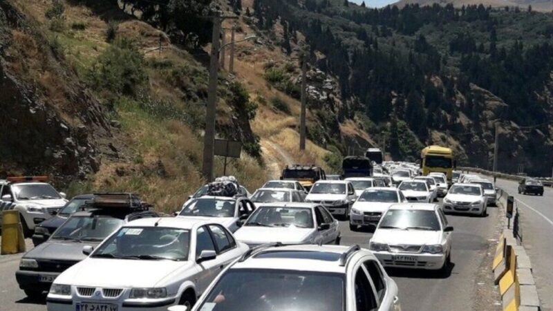 ترافیک سنگین در آزادراه تهران – شمال ؛ تردد از جنوب به شمال یک‌طرفه شد