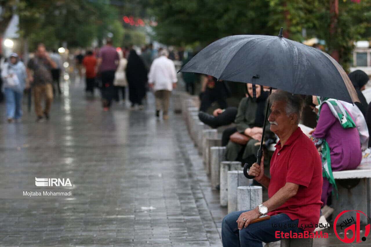 تهران بارانی می‌شود