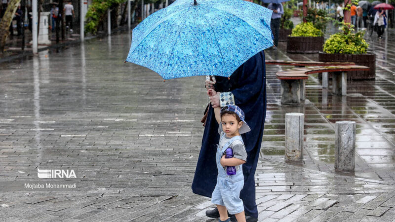 رگبار باران در آذربایجان غربی و سواحل جنوبی خزر