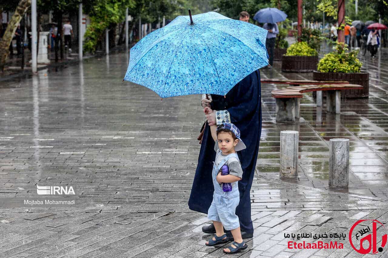 رگبار باران در آذربایجان غربی و سواحل جنوبی خزر
