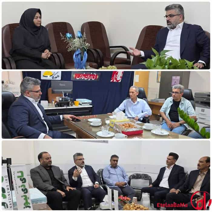 مدیر روابط عمومی و امور بین‌ الملل فولاد غدیر نی‌ریز در دیدار با جمعی از اصحاب رسانه شهرستان نی‌ریز