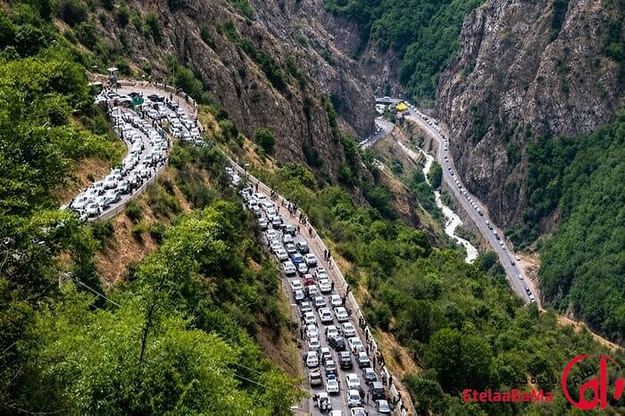 جاده چالوس یکطرفه شد؛ ترافیک سنگین در راه‌های مازندران