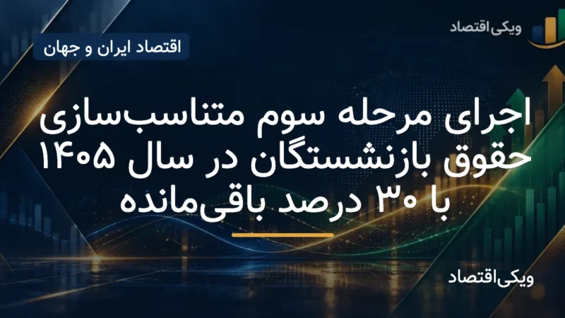 مرحله سوم متناسب‌سازی حقوق بازنشستگان در سال ۱۴۰۵ اجرا ش